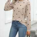 Zeagoo Womens 2026 Fall Sweaters Long Sleeve Tops Classic Crew Neck Pullover Sweaters Loose Dressy Casual Basic Clothes (Beige, M)