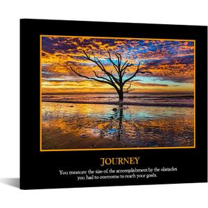 KREATIVE ARTS Canvas Wall Art for Droms Journey Quote Inspirational Prints Motivational Work Posters for Classroom Education Quotes Giclee Print Gallery Wrap Modern Home Decor (Journey), 24"L x 20"W