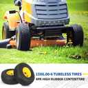 GICOOL (2 Pack) 15x6.00-6 Tubeless Tire and Wheel, 3" Offset Hub, 3/4" Bearing, 4 Ply, 15x6-6 Replacement Riding Lawn Mower Front Tires, Compatible with 100 and 300 Series John Deere Riding Mowers
