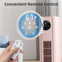 Antarctic Star Tower Fan Portable Floor Fans 85Oscillating Fan Quiet Cooling 12H Timer Remote Control Standing Bladeless Electric 3 Wind Speeds 4 Modes Bedroom Office,36 inch, Pink