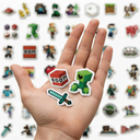 VIBEBOOSTER Stickers, Large Waterproof Pixel Stickers for Birthday Party Favors, Goodie Bag Fillers & Water Bottle Decor