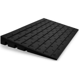 Pyle 3.0" Rise Rubber Threshold Ramp, 2200 Lbs Load Capacity Rubber Ramp for Doorways, Heavy-Duty Portable Design w/Non-Slip Surface for Scooters, Strollers, Indoor Outdoor Use, 42 x 24 x 30 Inches