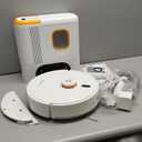 Teendow D20S Max+ Robot Vacuum and Mop, 6000Pa Suction for Pet Hair, with Self-Emptying Dock and Pet Grooming Parts, 10 Weeks Hands-Free Cleaning, PreciSense LiDAR Navigation, App & Voice Control (White)