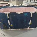 Simcat 45" Large Portable Foldable Bathtub Adult, Separate Family-Friendly SPA Therapy Tub Soaking, Hot SPA/Ice Bath Tub (Cosmic planets)