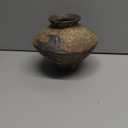 GeLive Brown Ceramic Rustic Vase Jingdezhen Handmade Vintage Pottery Flower Jar for Fresh and Dried Plants Table Centerpiece Wabi Sabi Vase Home Farmhouse Decor (Short)