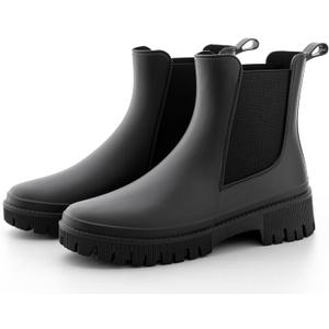 Women's Short Rain Boots Waterproof Chelsea Rain Boots For Ladies, Size: 9