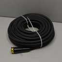 Flexible Garden Hose Water Pipe - 50FT Lightweight Garden Water Hose, Portable Patio Hose with Solid Brass Fittings and Double Latex Core for Pet Washing, Black