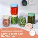 6 x DRKIO 16 Oz Overnight Oats Containers with Lids - 6 Pack Glass Storage Jars with Airtight Lids Wide Mouth Mason Food Jars Great for Meal Prep Salad Chia Pudding Snacks Yogurt Sugar Spice Cereal
