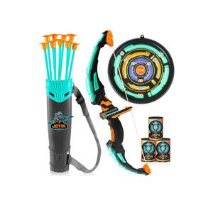 JOYIN Kids Bow and Arrow Set, LED Light Up Archery Toy Set with 9 Suction Cup Arrows, Target & Arrow Case, Indoor and Outdoor Hunting Play Gift Toys for Kids, Boys & Girls Ages 6-12