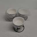 Kcgani 3Pcs Ceramic Butter Warmers for Seafood, 5oz Fondue Pot Set for Chocolate Butter Cheese, Ceramic Bowl for Food Crab Lobster, Suitable for Dishwasher Microwave Oven, Round