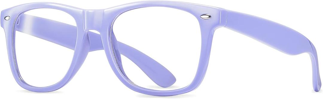 Clear Lens Non-Prescription Retro Nerd Glasses for Men Women - Cosplay Costume Fake Eyeglasses