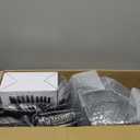 LIYH 350 Pcs Black and Silver Plastic Plates, Silver Plastic Dinnerware Set, Disposable Silverware, Black Plates with Napkins, Happy New Year Day Supplies for 50 Guests