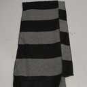 Scarf for Men, Black and Gray Striped Mens Scarf Winter Halloween Costume Accessories for Men