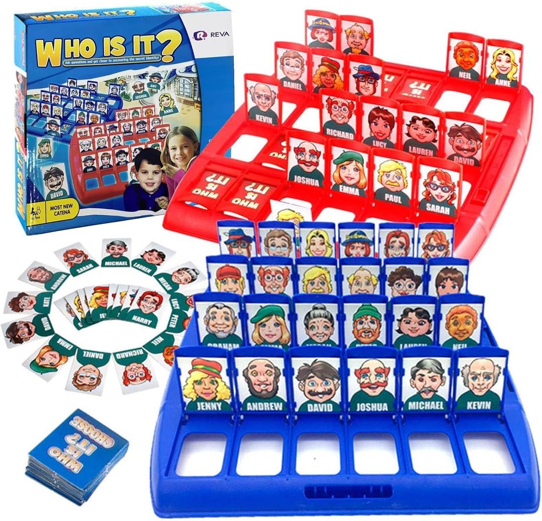 Who is It? - Classic Family Guessing Board Game for Kids & Adults, Fun Puzzle Game for Travel, Parties & Game Night