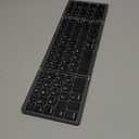 Foldable Bluetooth Keyboard Supports Up to 3 Devices, Rechargeable Wireless for iOS Android Tablet