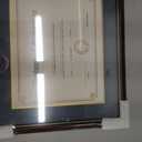 GraduationMall 11x14 Diploma Frame with Navy over Gold Mat or Display 15x18 Certificate without Mat,Solid Wood & Tempered Glass,Cherry Finish with Gold Trim