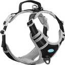 ThinkPet No Pull Harness Breathable Sport Vest with Handle-Dog Harnesses Reflective Adjustable for Medium Large Dogs (L(Chest:19"-30"), Black)