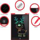 2 x LEYAOYAO LCD Writing Tablet 12Inch Kids Toys Learning Drawing Board Birthday Gifts,Toys for 3-6 Years Old Girl Boy, Drawing Pad & Tablet Toddler Educational Doodle Pad Easter Gifts for Kids (Red)