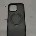 TORRAS Ostand for iPhone 16 Pro Max Case, [Fit for MagSafe][Shockproof Military Grade][Sturdy Kickstand & Ring Holder] Translucent Slim Magnetic Phone Case for iPhone 16 Pro Max 6.9" 2024, Black