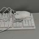 RedThunder K10 Wired Gaming Keyboard and Mouse and Wrist Rest Combo, RGB Backlit, Mechanical Feel Anti-ghosting Keyboard + 7D 7200 DPI Mice+Soft Leather Wrist Rest 3 in 1 PC Gamer Accessories(White)