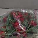 HyeFlora 50 PCS Red Roses Artificial Flowers, Fake Roses with Stems Realistic Silk Roses for DIY Wedding Bouquets Tables Centerpieces Arrangements Party Baby Shower Birthday Home Decor Gift for Her