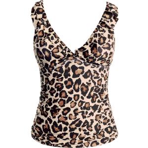 Yonique Women's Tankini Top Only Tummy Control Bathing Suit Top Ruffle Swimsuit Top V Neck Swim Tank Top No Bottom (X-Large, Leopard) Yonique Women's Tankini Top Only Tummy Control Bathing Suit Top Ruffle Swimsuit Top V Neck Swim Tank Top No Bottom (X-Large, Leopard)