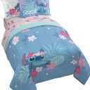Jay Franco Disney Lilo & Stitch Paradise Dream 7 Piece Full Bed Set - Includes Reversible Comforter & Sheet Set Bedding - Super Soft Fade Resistant Microfiber (Official Disney Product)