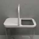 LivLab Mker 20-25 lbs Rice Dispenser with measuring spoon - 11.4Qt/12L Large Airtight Food Storage Rice Container for Cereal, Flour - BPA-Free PET, Slim Space-Saving (933-white grey)