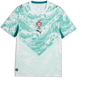 PUMA Mens Portugal Away Crew Neck Short Sleeve Jersey Casual - Green, M