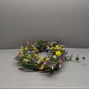 J'FLORU Large Spring Wreaths for Front Door 28 Inch Artificial Spring Wreath Summer Flower Wreath with Daisy and Lavender for Indoor Outdoor Wall Window and Easter Celebration (28in, Multicolor)