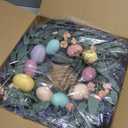 Easter Decorations 17 Inch Easter Wreaths for Front Door, Large Easter Purple Lavender Spring Flowers Wreath with Hanger for Wall Window Fireplace Indoor Outdoor Home Decorations