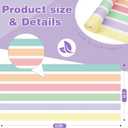Bulletin Board Paper Roll 24" x60 ft Stripes Non Woven, Macaron, 24" x 3.9"