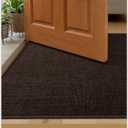 Color&Geometry Ultra-Thin Indoor Door Mat Entrance, 24"x36" Brown