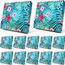 Newwiee 10 Pcs Patio Stretch Outdoor Cushion Covers Sofa Couch Covers Replacement Couch Slipcover for Sofa Seat Chair Porch Patio Furniture Protector, Flexibility and Washable(Palm Leaf,Colorful)