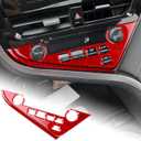 AIRSPEED Carbon Fiber for 2018-2024 Toyota Camry Center Console Button Frame Cover Car Interior Trim Accessories, Red, Type B