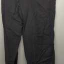 ebossy Women's Cotton Linen Pants Elastic High Waist Drawstring Wide Leg Lounge Palazzo Yoga Trousers (X-Large, Black)
