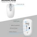 cimetech Wireless Keyboard and Mouse Combo, Compact Silent Ergonomic Scissor Switch Keyboard and Optical Mouse Set, 2.4G Lag-Free Cordless Keyboard Mice for Computer, Mac, Laptop, PC, Windows - Silver