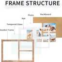 YESKAY Collage Picture Frame for 8x10 and 2 5x7 Pictures Display,3 Opening Family Photo Frames with Tempered Glass Wall Decor(Rustic Brown_1 Pack)