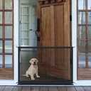 Mesh Dog Gate for Pets, Magic Pet Gate for The House, Portable Puppy Safety Fence Guard for Stairs and Doorways, Easy Install Anywhere, 31" W x 30" H, 8 Hooks