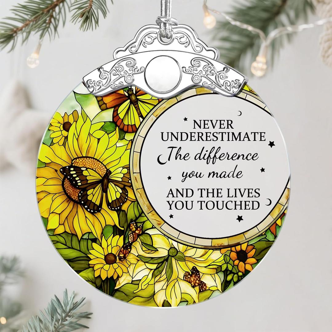 2 x Christmas Ornaments  Ideal for Friends Moving Away, Coworker Leaving, Retirement Gifts for Women & Men, and Goodbye, Going Away, Farewell Gifts for Coworkers, Boss, Work Besties & Best Friends - B