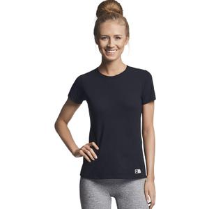 Russell Athletic Women's Women's Cotton Performance T-Shirts (Black, XL)