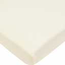 American Baby Company 100% Natural Cotton Fitted Mini Crib Sheet 38" x 24" - Soft & Breathable Small Nesting Portable Crib Sheet, Fits Pack N Play Mattresses, Cream, for Boys & Girls