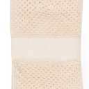 Concepts 8 x 33 Inch Crochet Wall Pocket Organizer Triple Pocket Cotton Wall Storage Boho Hanging Organizer Vertical Decor Natural Handmade Mount Storage for Small Spaces