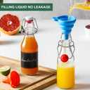 8-Pack 8.5oz Flip Top Glass Bottles, Swing Top Beer Brewing Bottle for Fermentation, Kombucha, Kefir, Vanilla Extract, Coquito, Juice, Soda, Tea - Airtight Stopper Cap Lid, Bonus 2 Bottle Pourers