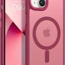 BENTOBEN Magnetic for iPhone 13 Case & iPhone 14 Case [Compatible with Magsafe] Translucent Matte Phone Case iPhone 13/14 Slim Shockproof Women Men Protective Cover for iPhone 13/14 6.1", Wine Red