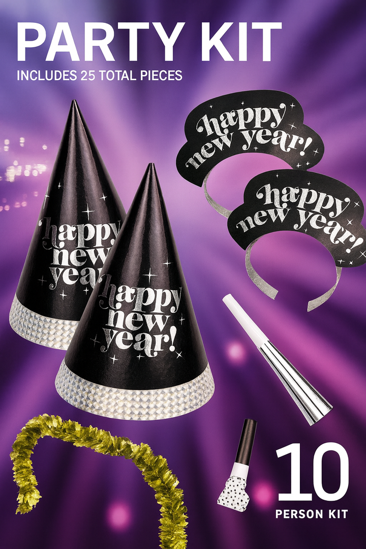 PARTY KIT INCLUDED 25 TOTAL PIECES 10 PERSON KIT