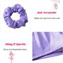 Idgreatim 5-10 Years Gymnastics Leotards for Girls Shiny tumbling outfits with Shorts Unitards Biketards (8-9 Years, Pink White)