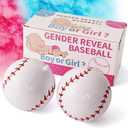 2 Pack Gender Reveal Baseball Pink and Blue Surprise Party and Baby Announcement