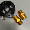 Oil Filter Sandwich Plate Thread Adapter, Universal Aluminum Oil Pressure Temperature Sensors Adapter Kit 3/4NPT, M20 x 1.5(COLOR:black)