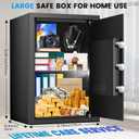 [19.7" Tall] Safe Box, 3.5 Cuft Home Safes with Fireproof Waterproof Bag, Security Digital Safe for Home with Programmable Keypad Keys, Smart Alert, Mute Mode, Anti-theft Document Safe for Valuables